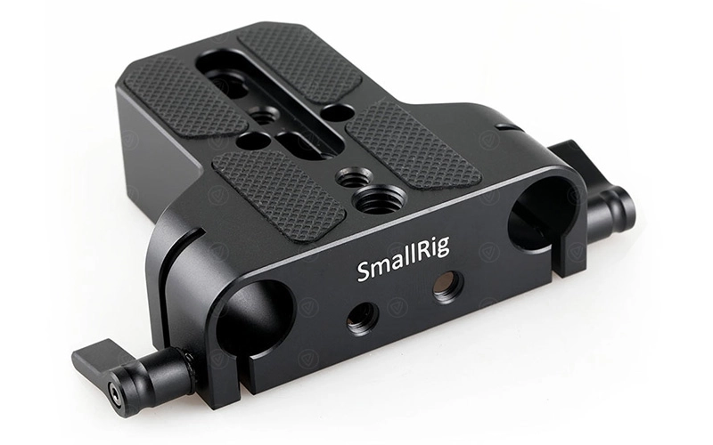 SmallRig 1674 Baseplate 15mm Rod Clamp Unviersal Base m/dobbel rørklemme 15mm