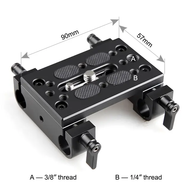 SmallRig 1775 Baseplate Dual 15mm Clamp 15mm Rail Support 