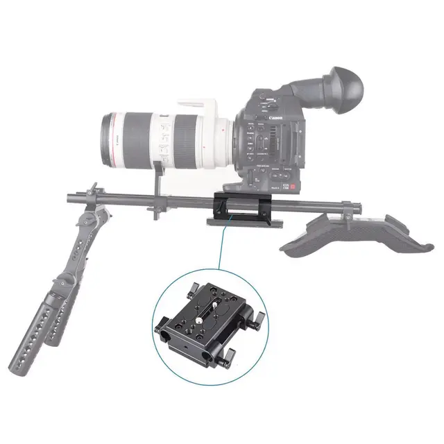 SmallRig 1798 Baseplate med Rod Clamp m/ dobbel 15 mm rod clamp 