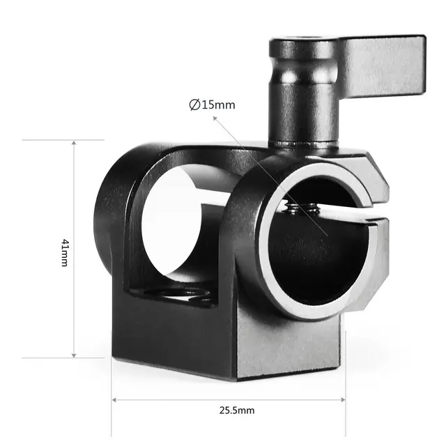 SmallRig 1995 15mm Rod Clamp Rørklemme med gjengede hull 