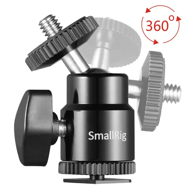 SmallRig 1/4" Camera Hot shoe Mount with Additional 1/4" Screw (2pcs)
