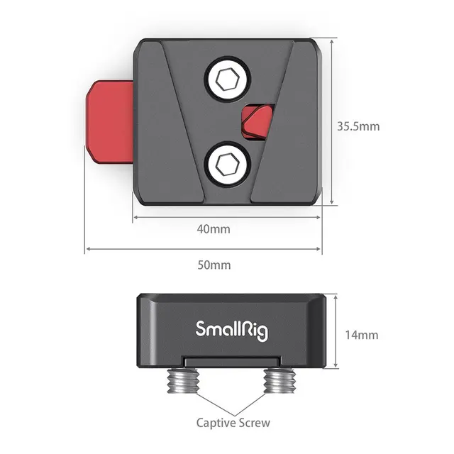SmallRig 2801 Mini V-Lock Assembly Pakke Mini V-Lock festeplate 