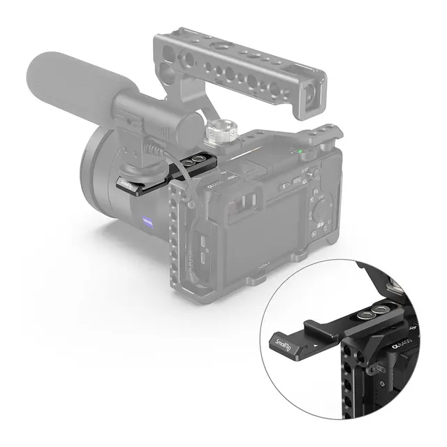 SmallRig 2879 Cold Shoe Extension Plate til cage. Forskyver blitsskofestet 