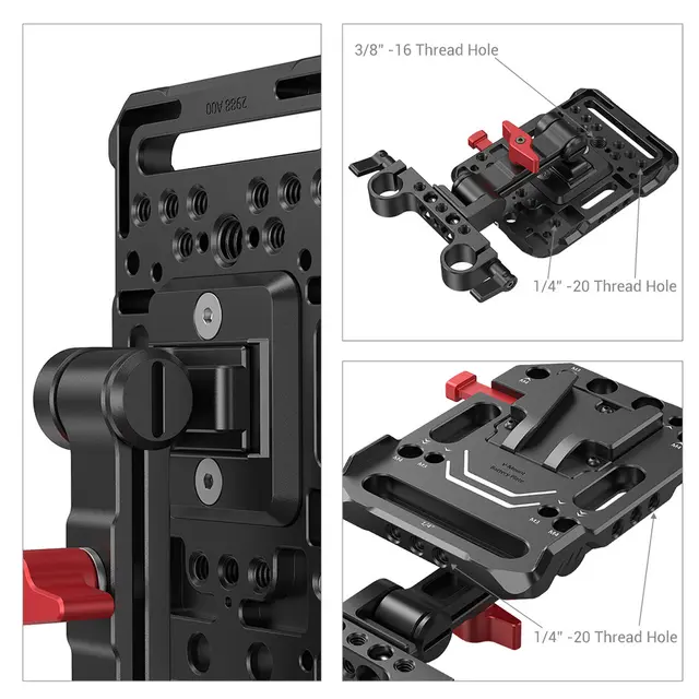 SmallRig 2991 Battery Plate V-Mount Med 15mm Rod Feste 