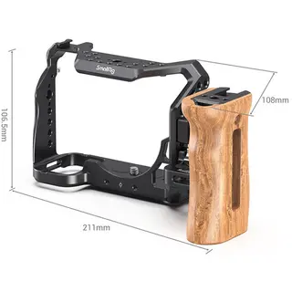 SmallRig 3008 Cage Pro Kit A7S III Kamerabur med Universal Wood Side Handle