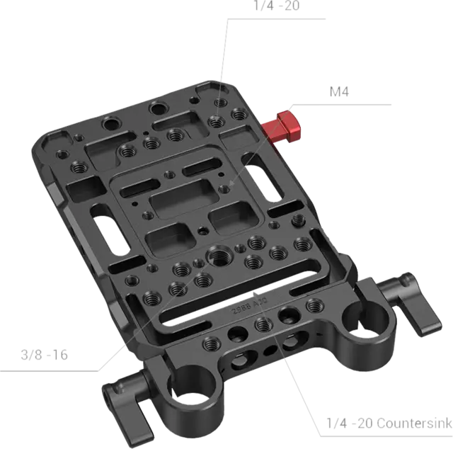 SmallRig 3016 Battery Plate V-Mount Med 15mm Rod Feste 