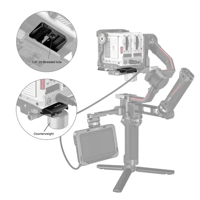 SmallRig 3158 QR-Plate Festeplate DJI RS 2/ RSC 2/ Ronin S 