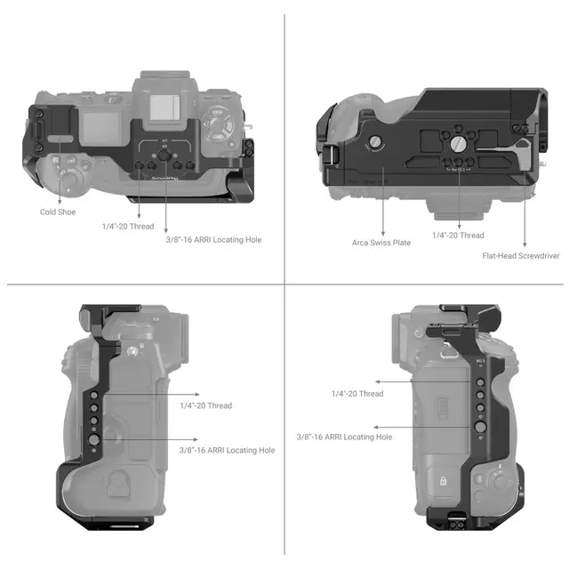 SmallRig 3195 Cage for Nikon Z9 Kamerabur for Z9 med mange festepunkter 