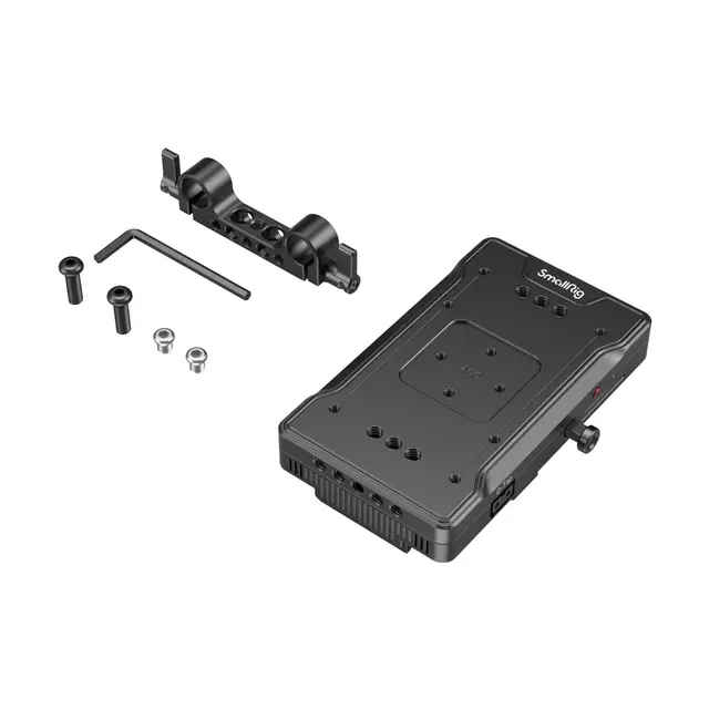 SmallRig 3203 Battery Adapter Plate V-Mount. m/Dual 15mm Rod Clamp 