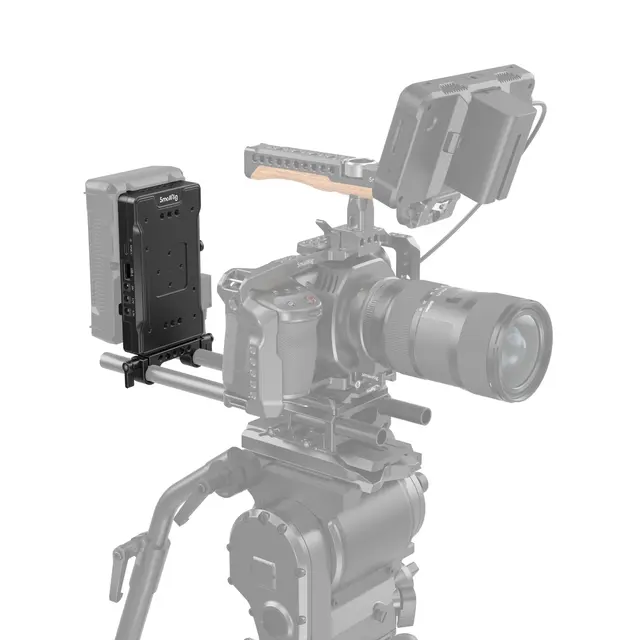 SmallRig 3203 Battery Adapter Plate V-Mount. m/Dual 15mm Rod Clamp 