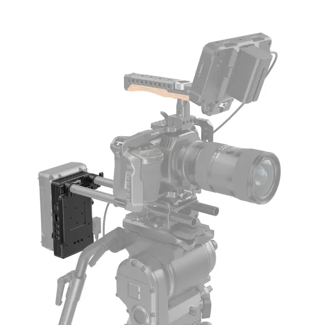 SmallRig 3203 Battery Adapter Plate V-Mount. m/Dual 15mm Rod Clamp 