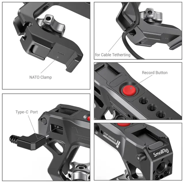 SmallRig NATO Top Handle with Record Start/Stop Remote Trigger 3322