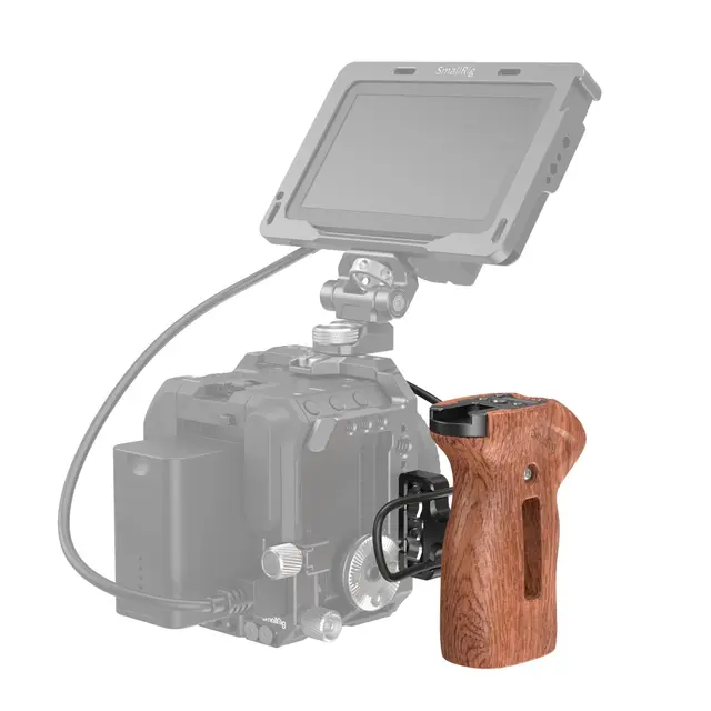 SmallRig 3323 Side Handle Wood m/ Start/Stop Remote Trigger 