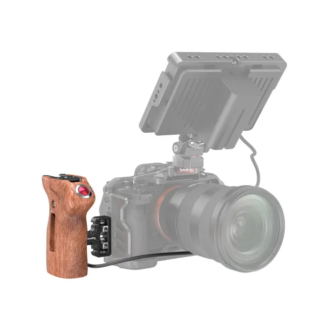 SmallRig 3323 Side Handle Wood m/ Start/Stop Remote Trigger 