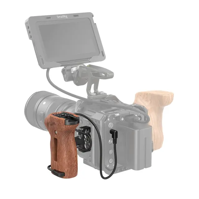 SmallRig 3323 Side Handle Wood m/ Start/Stop Remote Trigger 