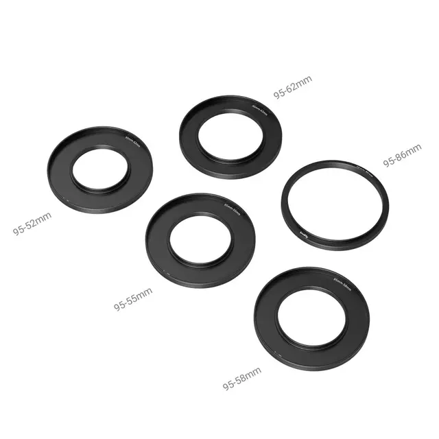 SmallRig 3383 Adapter Rings Kit 52, 55, 58, 62, 86mm. For Mini Matte Box 