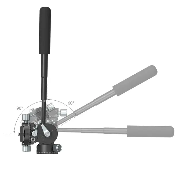 SmallRig 3457 Light Fluid Video Head Videohode. Maks 5kg. Arca Swiss 