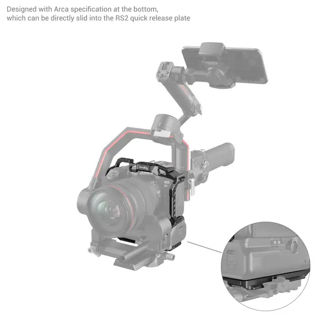 SmallRig 3464B Cage For Canon EOS R5/R6 Passer når grep BG-R10 er påmontert 