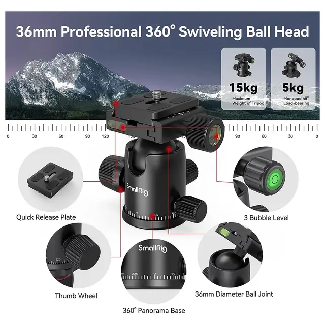 SmallRig 3474 CT-20 Aluminium Tripod 
