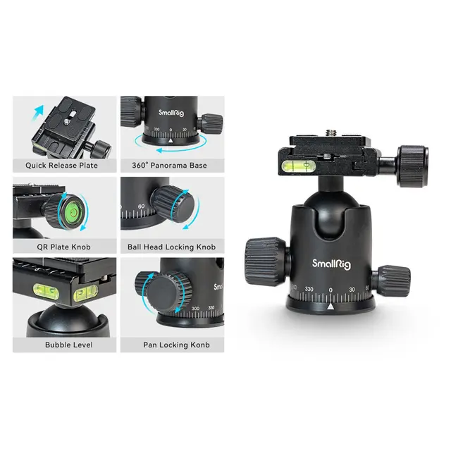 SmallRig 3474 CT-20 Aluminium Tripod 