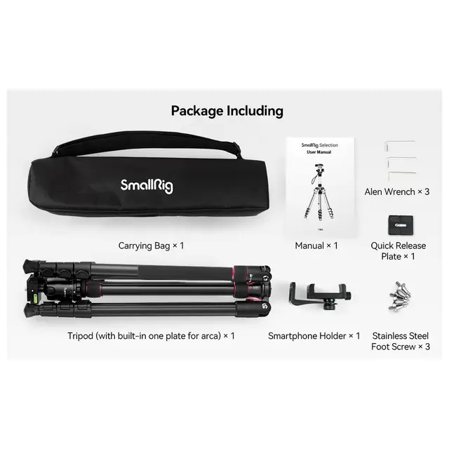 SmallRig 3474 CT-20 Aluminium Tripod 