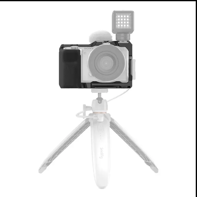 SmallRig 3538 Cage m/Grip Sony ZV-E10 Kamerabur med mange festepunkter 