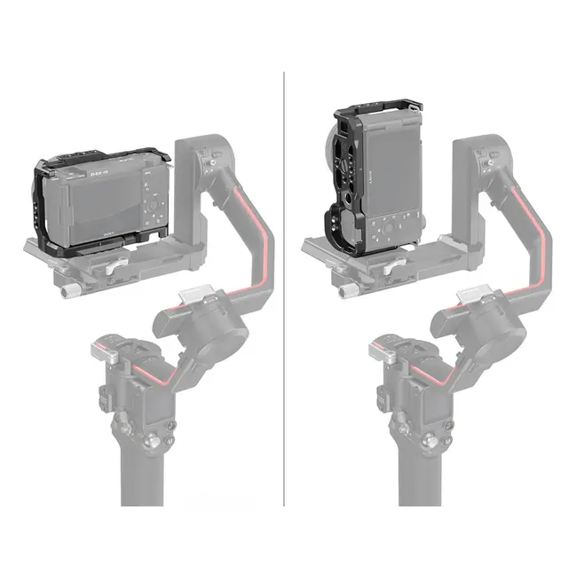 SmallRig 3538 Cage m/Grip Sony ZV-E10 Kamerabur med mange festepunkter 