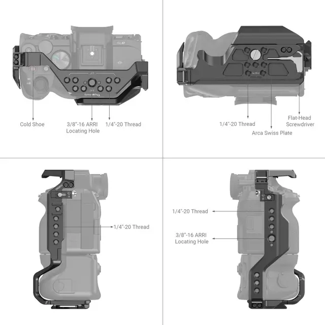 SmallRig 3594 Cage Sony Grip For Sony A7IV/ A7SIII/ A7RIV/ A1 / A9II 