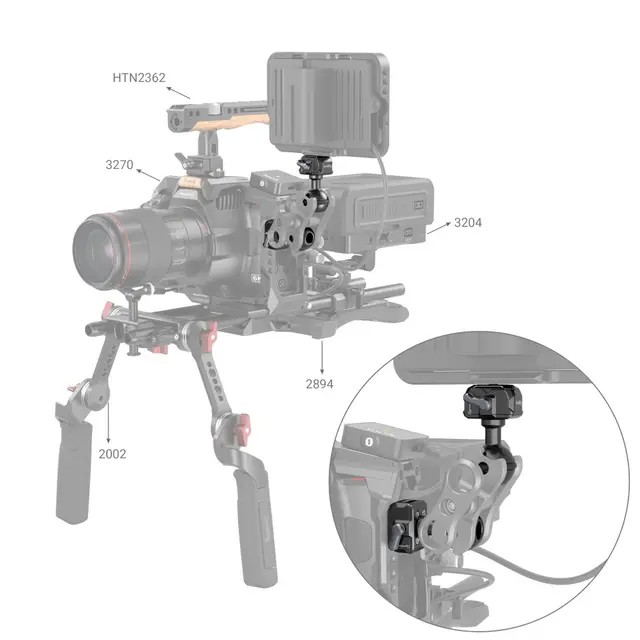 SmallRig 3600 Drop-in HawkLock Kulehode Mini Quick Release 1/4-20" Ballhead 