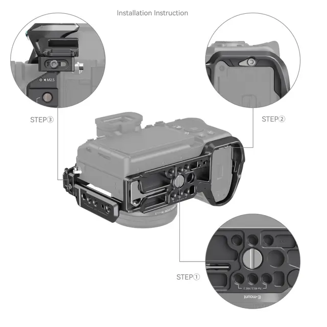 SmallRig 3708 Rhinoceros Basic Cage Kit For Sony A7 RV, A7VI og A7 SIII 