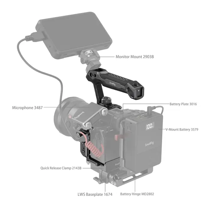 SmallRig 3708 Rhinoceros Basic Cage Kit For Sony A7 RV, A7VI og A7 SIII 