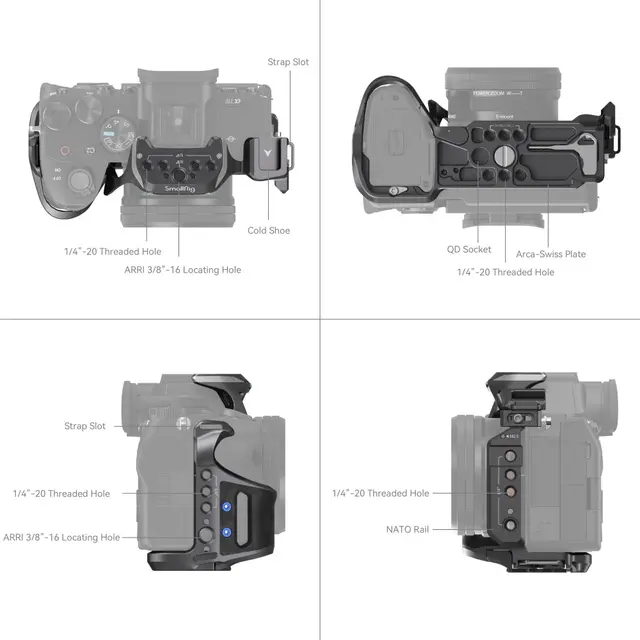SmallRig 3710 Rhinoceros Adv Cage Kit For Sony A7 RV, A7VI og A7 SIII 