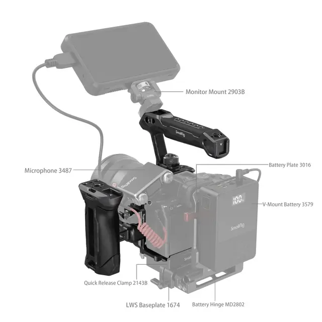 SmallRig 3710 Rhinoceros Adv Cage Kit For Sony A7 RV, A7VI og A7 SIII 
