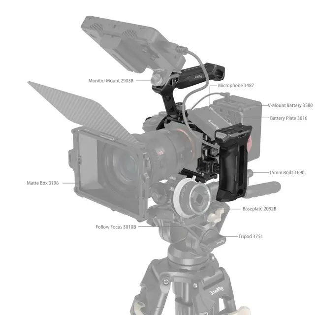 SmallRig 3710 Rhinoceros Adv Cage Kit For Sony A7 RV, A7VI og A7 SIII 