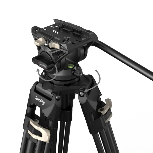 SmallRig 3751 Video Tripod Heavy-Duty Med Fluid Head AD-01 