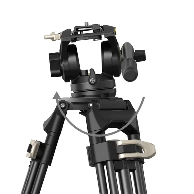 SmallRig 3751 Video Tripod Heavy-Duty Med Fluid Head AD-01 
