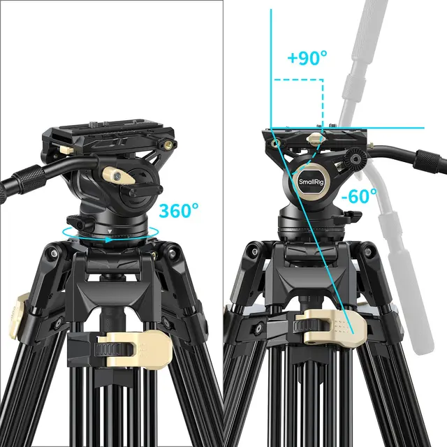 SmallRig 3751P AD-01 Heavy-Duty Tripod w/Fluid Head 