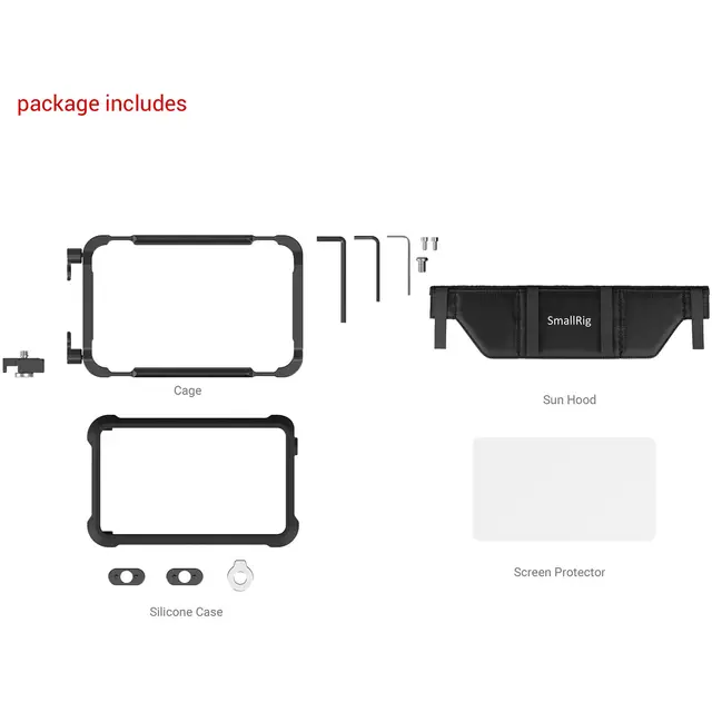 SmallRig 3788 Cage Kit Atomos Ninja V Monteringsbur med solblender 