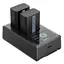 SmallRig 3818 NP-FW50 Battery/Charger Kt 2 stk NP-FW50 batterier m/lader