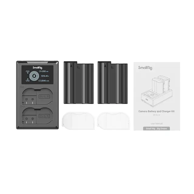 SmallRig 3820 EN-EL15 Battery & Charger Ladeadapter inkl 2stk EN-EL15 batterier 