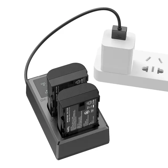 SmallRig 3821 LP-E6NH Battery & Charger USB-C Lader + 2stk batterier til Canon 