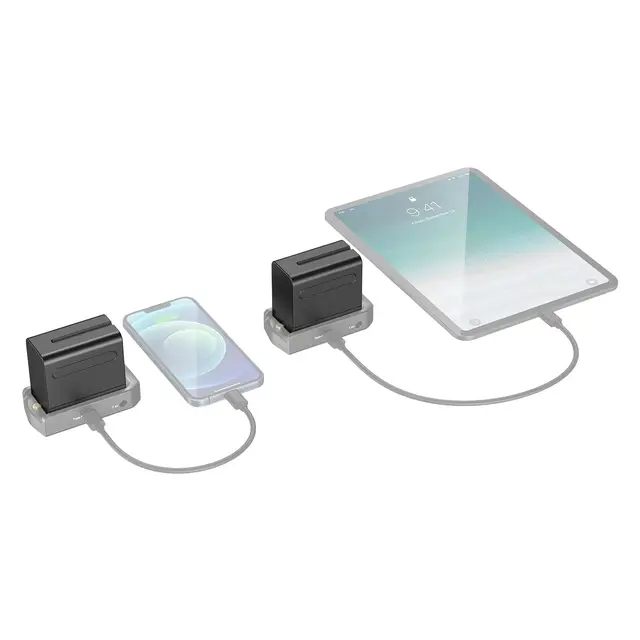 SmallRig 3823 NP-F970 Battery & Charger Kit. 2 Batterier + lader og kabel 