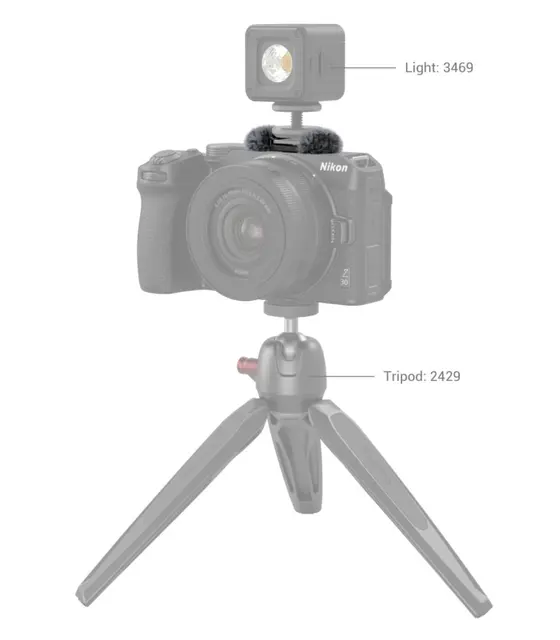 SmallRig Windsheild with Cold Shoe Adapter for Nikon Z 30 3859