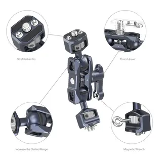 SmallRig 3874 Magic Arm Dual Ball Head 1/4&quot;-20 Screw and ARRI Locating Screw
