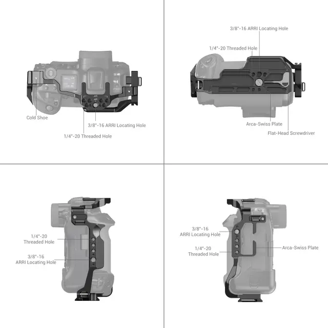 SmallRig 3884 Cage for Canon EOS R3 Kamerabur Arca Swiss 