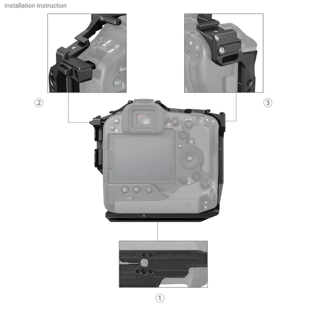 SmallRig 3884 Cage for Canon EOS R3 Kamerabur Arca Swiss 