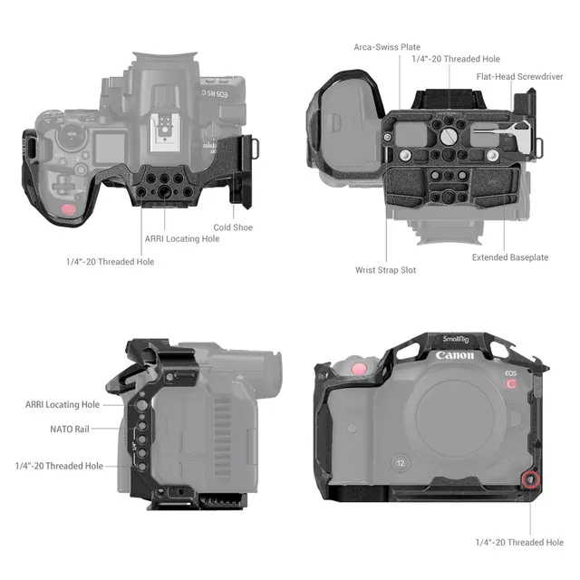 SmallRig 3890 Cage Black Mamba For Canon R5 C 