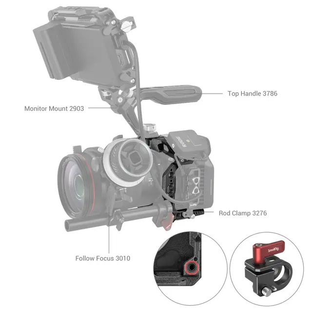 SmallRig 3890 Cage Black Mamba For Canon R5 C 