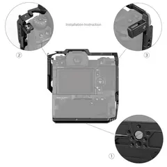 SmallRig 3933 Cage for Fujifilm X-H2S Med FT-XH/VG-XH grep p&#229;montert