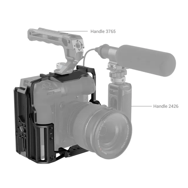 SmallRig 3933 Cage for Fujifilm X-H2S Med FT-XH/VG-XH grep påmontert 
